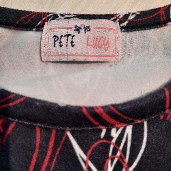 2 Pc Matching Valentines Set - Size 7-8 Ruffle Boutique Set - Color: Red & Black - Picture 4 of 11